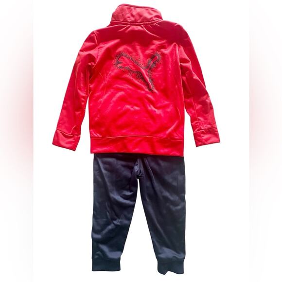 Puma Toddler Boy’s Red and Navy Track Suit Size 4T NWT - Picture 2 of 9